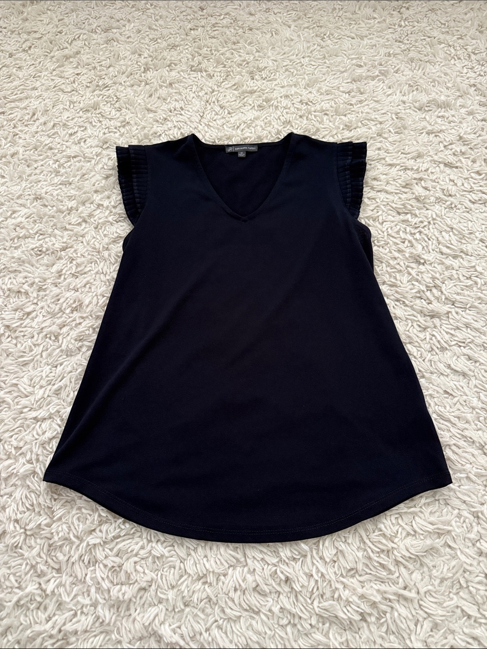 Sleeveless V-Neck Navy Women's Top